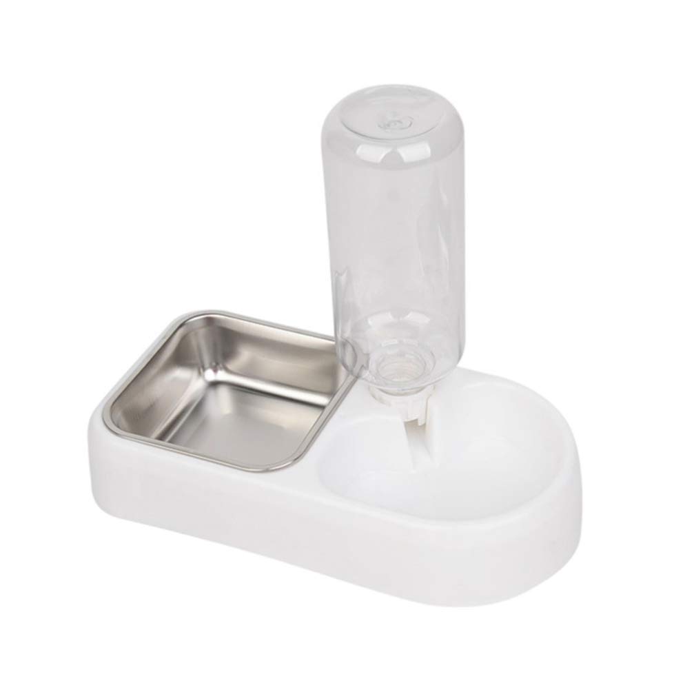 POPETPOP Automactic Pet Food Bowl Water Dispenser - Double Bowl Design Dog Feeder Cat Drinking Waterer Pet Feeding Tool Pet Supplies for Cat Puppy Dog