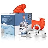 MAGNADIVE Fishing Magnet with Rope - 500 LBS Pulling Force Super Strong Neodymium Magnet - and Paracord 100 ft. Long.