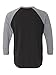NEXT LEVEL APPAREL Mens Tri-Blend 3/4-Sleeve Raglan Tee (6051) pr HTHR/vin blk m