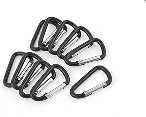 Mini Aluminum Key Chain Carabiners(4pcs black)
