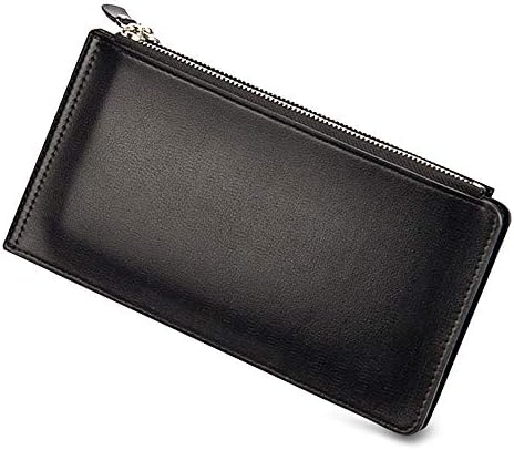 Zhuhaimei,Men's And Women's Universal Letters Embellished Double Zipper Horizontal Thin Wallet