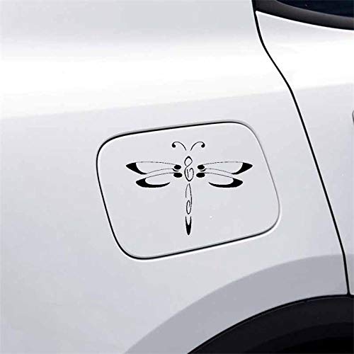 SHMAZ 12.9 Cm * 9.6 Cm Delicate Dragonfly Lichtheid Decal Auto Sticker Zwart/Zilver - Afbeelding 3