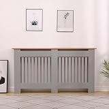 Home Source Radiator Cover Wooden Wall Cabinet Grey Oak 152cm Large view 7