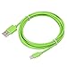 Lightning Cable, Apple Certified MFI EZOPower Lightning 8-Pin 6 Feet USB Sync & Charge Data Cable - Green