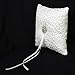 15*15cm Floral Rhinestone Bridal Wedding Ceremony Pocket Ring Bearer Pillow Cushion with Satin Ribbons