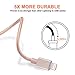 Cablex iPhone Charger 3Pack 3FT 6FT 10FT Nylon Braided Lightning Charging & Sync Charger Cord for iPhone X 8 8Plus 7 7Plus 6s 6sPlus 6 6Plus SE 5 5s 5c iPad iPod & More (Gold)