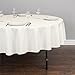 LinenTablecloth 70-Inch Round Polyester Tablecloth Ivory