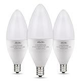 Albrillo E12 LED Bulb Dimmable Light Bulbs, 60 Watt Incandescent Equivalent, Bright White 5000K, 3 Pack