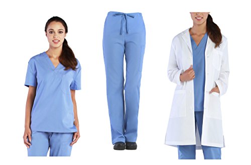 Tru Basic Unisex Professional Medical Uniform 3 Piece Scrub Set