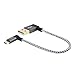 CableCreation Short (0.5ft) [2-Pack] 90 Degree USB 2.0 A to Micro USB B Cable, Double Angle-Dual Angled Short Micro USB Cable with Aluminium Case,15cm, Space Gray
