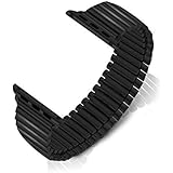 Twist Flex Watch Band 44mm for Apple Metal Expansion Watchband,Compatible All Apple Series Twist-O-Flex Wrist Band 42mm Stretch Apple Watch Strap,Black