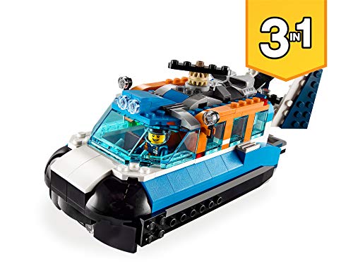 LEGO 31096 Creator 3-in-1 Set: Doppelrotor-Hubschrauber, Jet oder Luftkissenboot – Bild 5