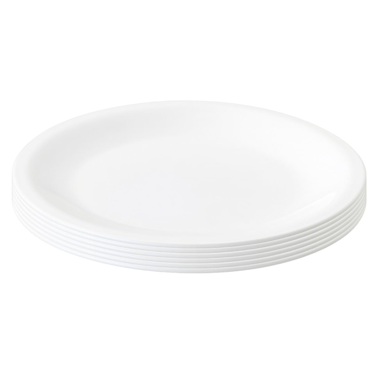 ENGELLAND 6 Dinner Plates Side Plates Picnic Garden BBQ Accessories Plastic Microwave and Dishwasher Safe White