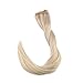Full Shine 18 Inch Weft Hair Extensions Human Hair Ash Blonde Hair Extensions Sew In Extensions For Women Blonde Straight Human Hair Bundles Silky Hair 105G 18 Inch