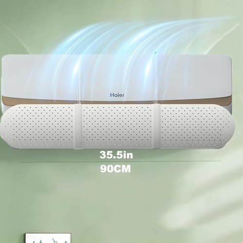 Universal Air Conditioner Deflector, Adjustable Windshield Air Conditioning Shield, Cold/Warm, for Home/Office, Elderly, Baby, Pregnant Women (White)