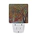 ALAZA LED Night Light with Smart Dusk to Dawn Sensor,Autumn Tree Colorful Plug in Night Light Great for Bedroom Bathroom Hallway Stairways Or Any Dark Room