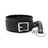 VANVENE Adjustable Faux Fur Lined Choker Pink PVC Leather Neck Collar and Leash Kit