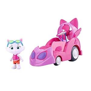 44 Gatos – Milady con vehículo, coche rosa Milady, incluye figura articulada (Smoby 180211)