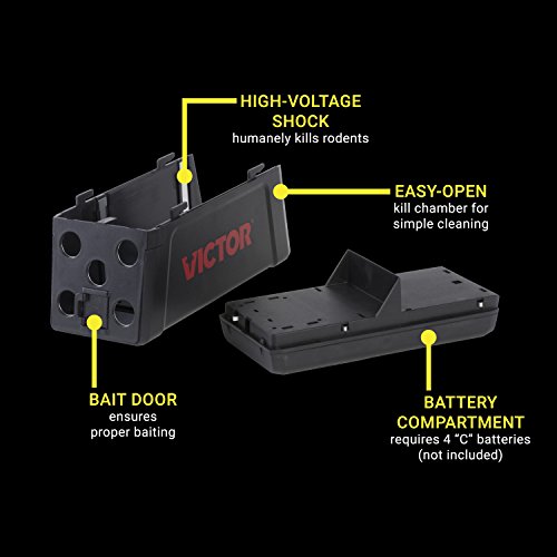 Victor M241 Electronic Rat Trap, Black