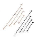 ZX Jewelry Stainless Steel Necklace Bracelet Extender Chain Set 8 Pcs 2