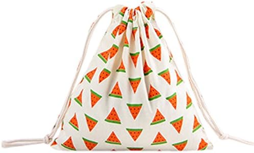 Miss Fortan Cartoon Printing Line Drawstring Backpack School Swim Gym PE Rucksack Outdoor Sports Shoulder Bags