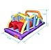 BESTPARTY Inflatable Obstacle Course Bounce House Castle with Large Slides Bounce Area and Obstacles Inflatable Bouncer House Jumper with Blower