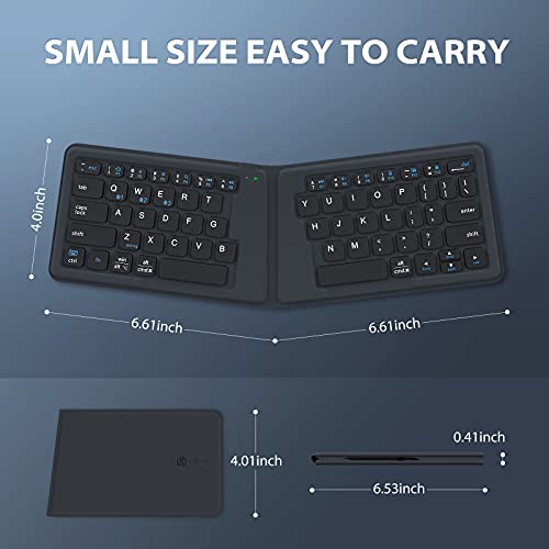 Portable Keyboard, iClever BK06 Foldable Bluetooth Keyboard, Multi