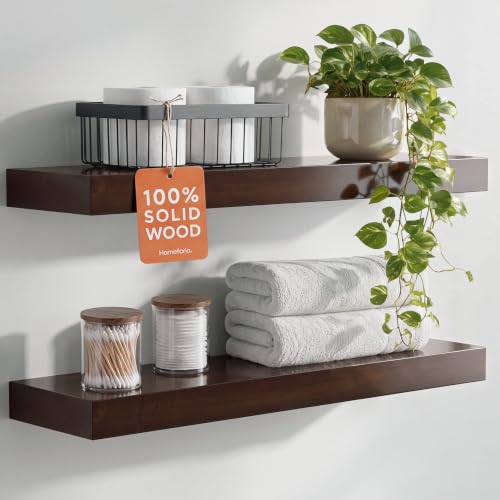 Homeforia 24 Inch Floating Shelves Pine Wood