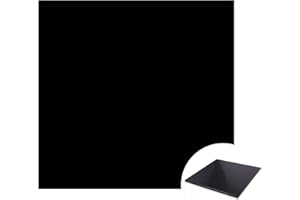 Bocolon Black HDPE Sheet for Heavy Duty Industry,High Density Polyethylene Sheets Colored HDPE Board for DIY,1/8" Thick,Size 12" x 12"