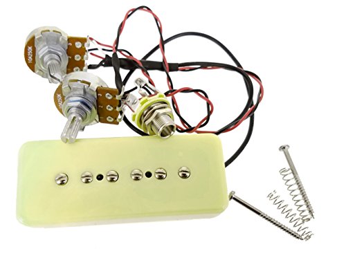 Soapbar P-90 Guitar Pickup Harness Pre-wired with Volume & Tone Pots - No Soldering Required!