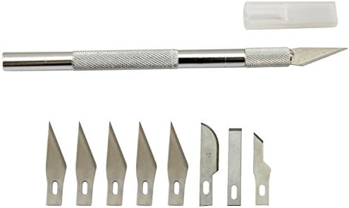 9 Blades Wood Carving Tools, Wood Carving Knife Set Fruit Food Craft Sculpture Engraving Knife Scalpel DIY Cutting Tool PCB Repair For Both Beginners and Professional.