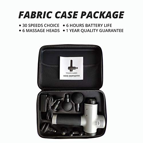 Hypervolt Massage Gun Portable Powerful Handheld Deep Tissue Percussion Muscle Massager with 6 Types of Massage Heads for Relieving Muscle Pain