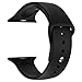 Apple Watch Replacement Band - Valuebuybuy Soft Silicone Replacement Sports Wristbands Straps for Apple Wrist Watch iWatch All Models Formal Colors S/M Size-38mm/black