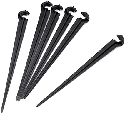 HUOELIU E005-100PC Drip Irrigation Value Pack of Support Stakes Perfect for Flower beds, Vegetable Gardens, Herbs Gardens (100PC)