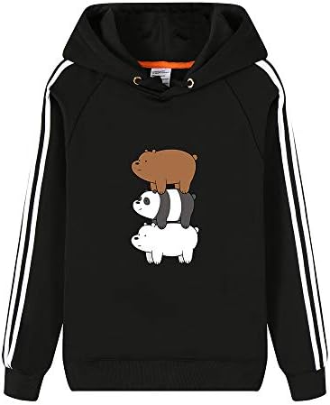 Unisex We Bare Bears Sweatshirts Cute Printing Hoodie Fashion Simple Sweatshirt Comfortable Hooded Pullover Unisex Unisex We Bare Bears Hoodies