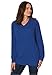 Women's Plus Size V-Neck Cable Pullover