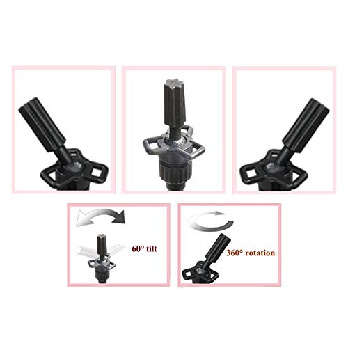 Kaleurrier Adjustable Tripod Stand Mannequin Head Holder for Cosmetology Hairdressing Training Head Practice Doll Head Canvas Head Wig head with Carry Bag