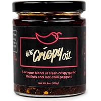 Hot Crispy Oil -Infused Extra Virgin Olive Oil Blend With Fresh Fried Garlic, Chili Pepper, Shallots -All Natural Gluten…