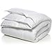Linen Home Down Alternative Comforter Duvet Insert, Queen, White