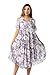 Riviera Sun 21833-PUR-3X Cold Shoulder Umbrella Dress Purple/White