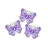 The Butterfly Grove Ella Butterfly Decoration 3D Hanging Mesh Nylon Decor, Purple Wisteria, Mini, 3