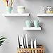 WELLAND Set of 2 Floating Shelves Wall Mounted Shelf, for Home Decor with 8