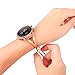 TRUMiRR for Fossil Gen 4 Q Venture HR Women Bands, 18mm Jewelry Bangle Watchband Rose Gold Stainless Steel Strap Feminine Cuff Bracelet for Fossil Gen 3 Q Venture LG Watch Style
