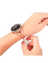 Pulsera para mujer Fossil Gen 4 Q Venture HR, pulsera de 0.709 in, correa de oro rosa de acero inoxidable, para Fossil Gen 3 Q Venture LG Watch Style