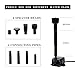 Ntsevsun Solar Fountain Pump, 7.2W Solar Water Fountain Pump for Birdbath, Waterfall, Pond, Lawn and Garden Decoration, with 6.6 FT Extension Hose, Without Battery