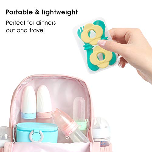 Termichy Baby Utensils, Silicone Baby Spoon and Fork for Baby Self