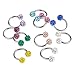 IPINK 2 Pieces Gems Horseshoe Barbell (Nipple, Ear) 20 Gauge 1/2