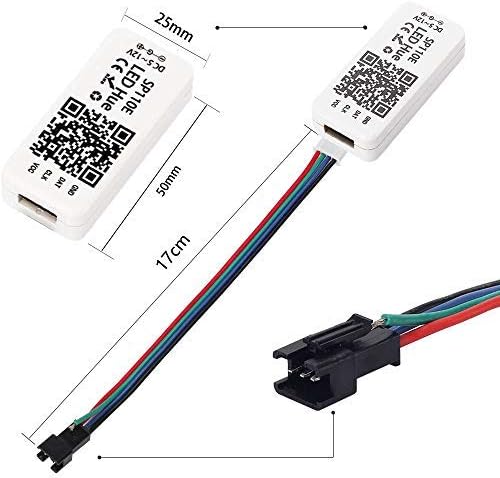 VIPMOON DC 5-24V SP110E Bluetooth Controller, Bluetooth LED Light Controller, Smart iOS/Android App Control - Image 3