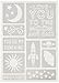 Momenta Love You to The Moon Adhesive Stencil, White