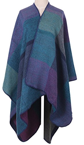 Vamjump women winter cashmere oversized blanket poncho cape shawl…